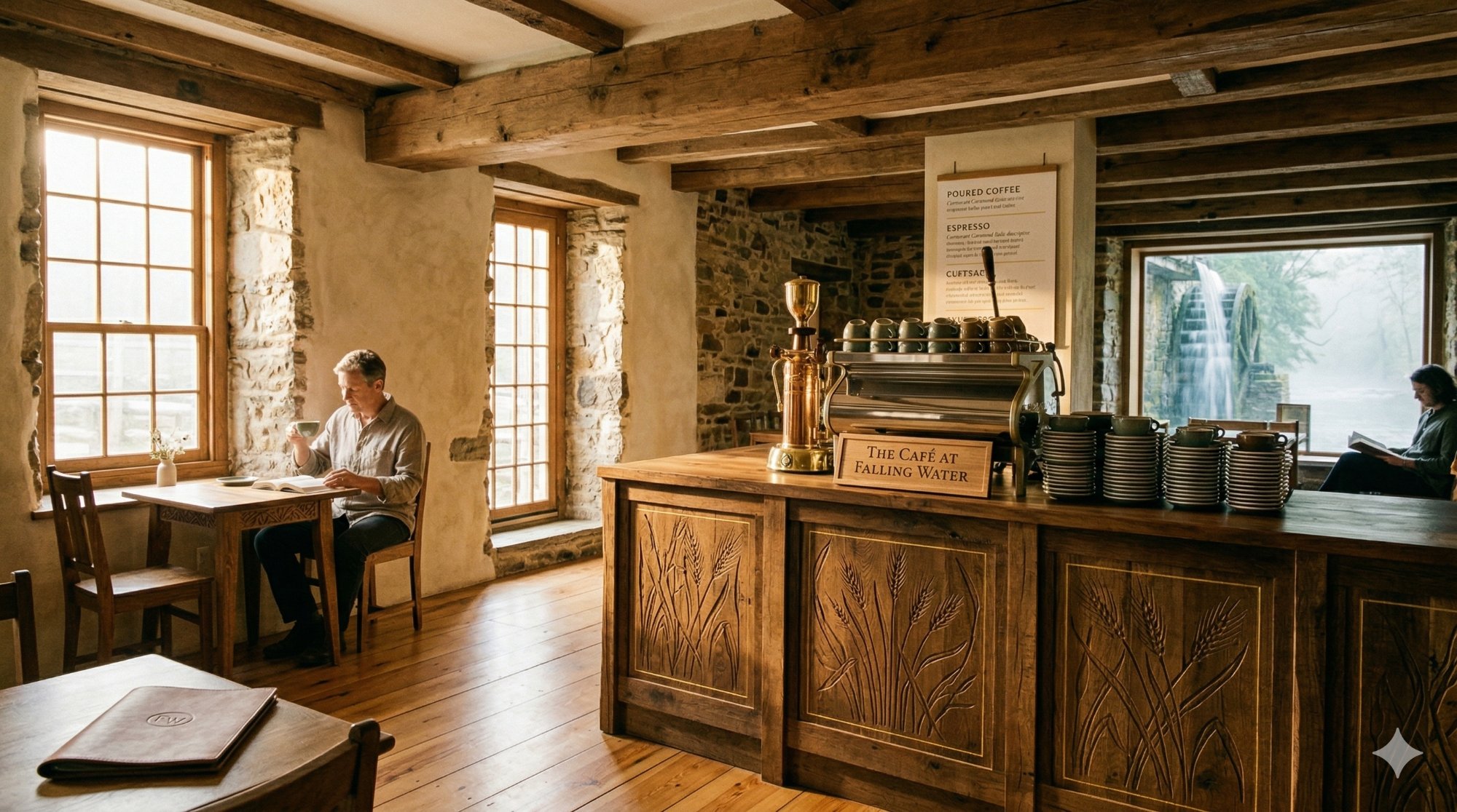 Interior of the café at Falling Water