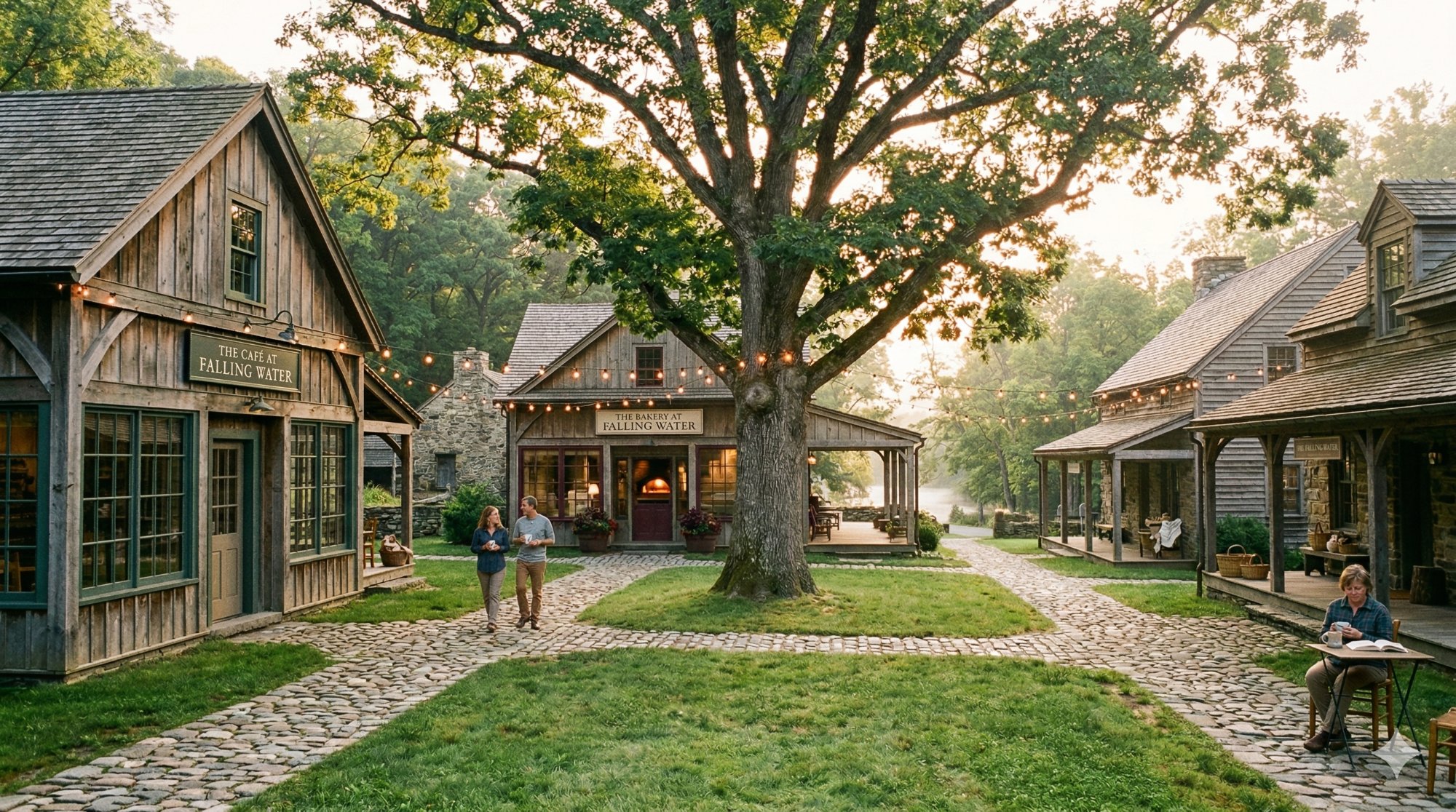 The village green at Falling Water