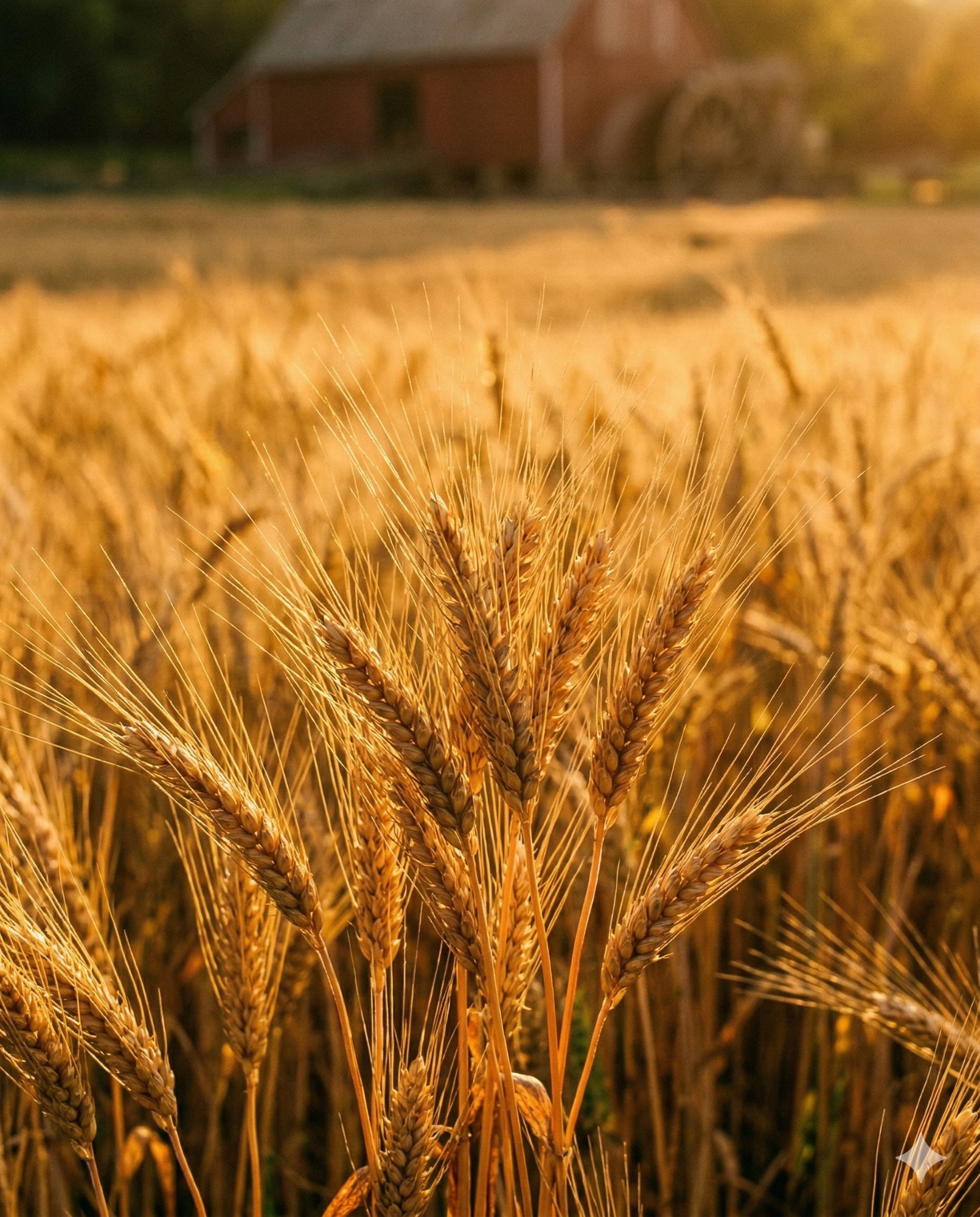 Wheat field at golden hour